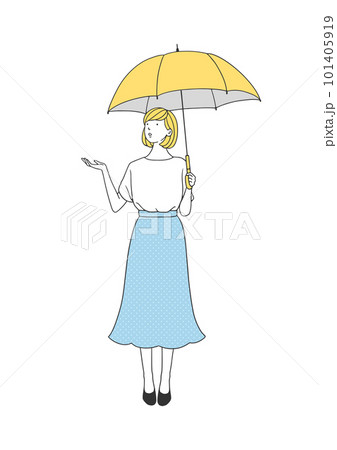 傘をさす女の子のイラスト 101405919