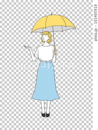 傘をさす女の子のイラスト 101405919