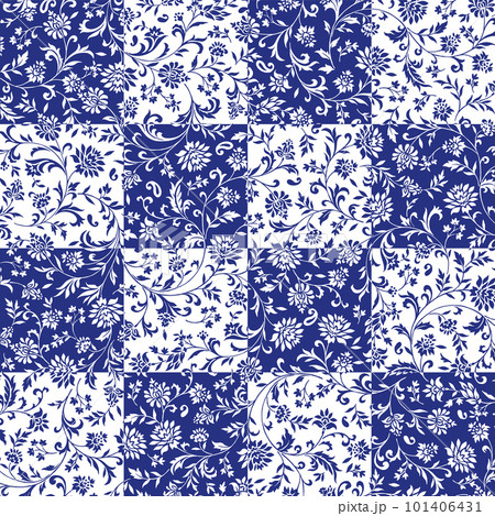 美しく使いやすいベクター更紗柄, 101406431