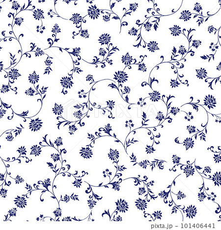 美しく使いやすいベクター更紗柄, 101406441