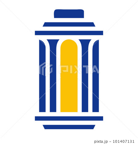 lantern icon solid blue yellow colour ramadan symbol perfect. lantern icon solid blue yellow colour ramadan symbol perfect. 101407131
