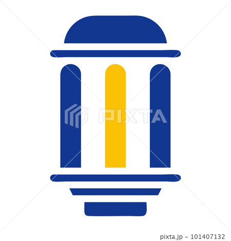 lantern icon solid blue yellow colour ramadan symbol perfect. lantern icon solid blue yellow colour ramadan symbol perfect. 101407132
