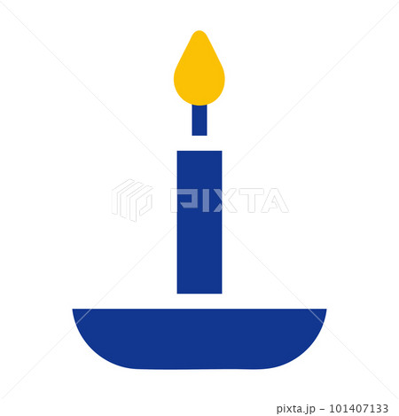 candle icon solid blue yellow colour ramadan symbol perfect. candle icon solid blue yellow colour ramadan symbol perfect. 101407133