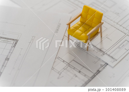 建築図面 マイホーム建築設計イメージ素材 101408089