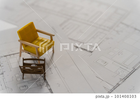 建築図面 マイホーム建築設計イメージ素材 101408103