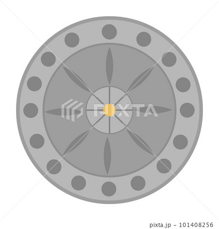 Vector shield icon. Fairy tale knight armor with royal power symbols. Fairytale soldier sword. Cartoon medieval weapon illustration. Vector shield icon. Fairy tale knight armor with royal power symbols. Fairytale soldier sword. Cartoon medieval weapon illustration. 101408256