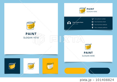 Paint logo design with editable slogan. Branding book and business card template. Paint logo design with editable slogan. Branding book and business card template. 101408824