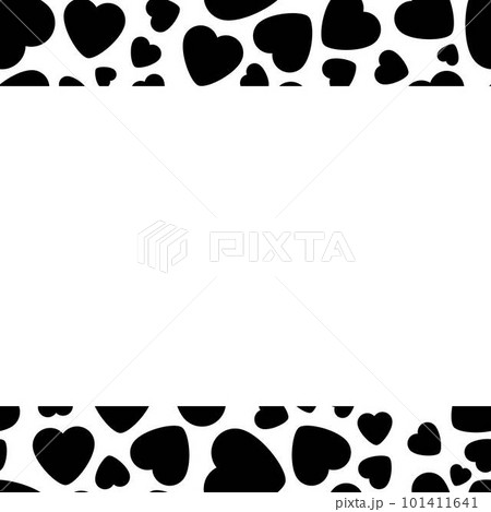 Frame With Black Heart On White Background. Graphic Design In The Concept of Love. Love Symbol And Emblem for Valentines Day, Wedding, Birthday and Holiday. Vector Card and Template with Copy Space. 101411641