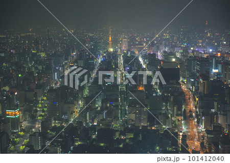 a Nagoya city , Japan cityscape at night 2 Nov 2013 101412040