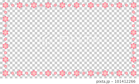 Pink flower frame vector illustration material 16:9 Pink flower frame vector illustration material 16:9 101412266