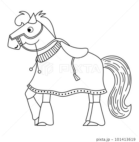 saddle coloring pages