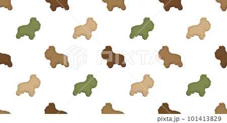 dog seamless pattern french bulldog cookies bakery cracker vector pet puppy snack cartoon gift wrapping paper tile background repeat wallpaper doodle scarf isolated illustration design 101413829