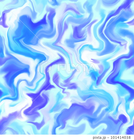 Abstract seamless pattern. Marble swirl futuristic acrylic illustration with distortion. Colorful background. Vibrant texture for modern design, print, fabric, textile, wallpaper. 101414038