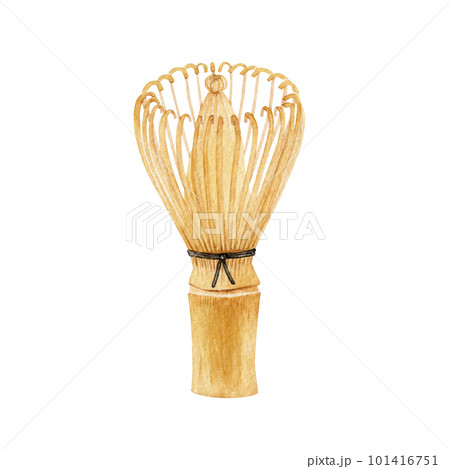 茶道の道具　茶筅　水彩 イラスト 101416751