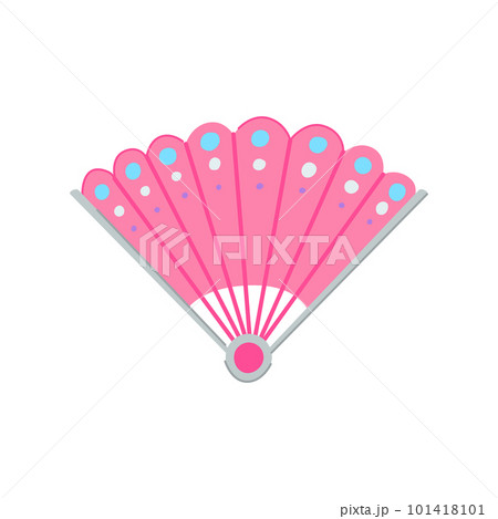 asia hand fan cartoon vector illustration asia hand fan cartoon vector illustration 101418101