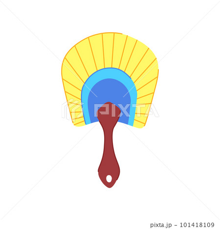 japan hand fan cartoon vector illustration 101418109