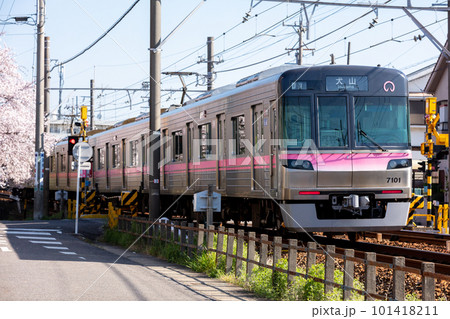 【名鉄小牧線】桜咲く小牧線沿線 101418211