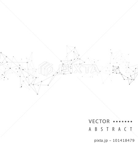 Connection dots and lines background. Minimal molecule background. Vector low poly design 101418479