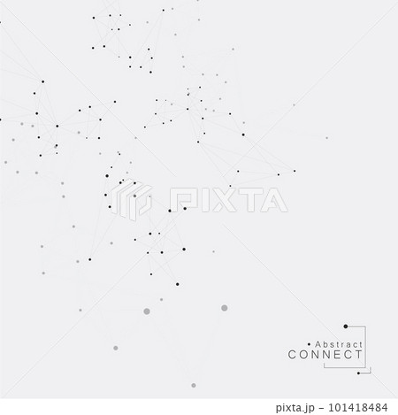 Biotechnology and medicine cell connect element. Modern connection structure. Vector science background. Molecules modern abstract design 101418484