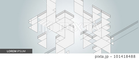 Banner design with abstract polygonal background. Connecting dots and lines. Global network shapes. Digital technology with plexus background 101418488