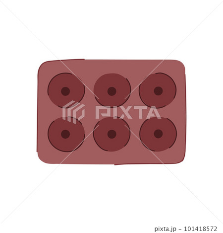 kitchen ice cube tray cartoon vector illustration 101418572