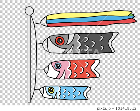 Carp streamer illustration Carp streamer illustration 101419312