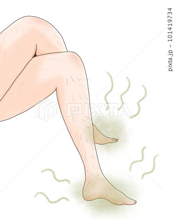 脚組む女性（匂い・毛） 101419734