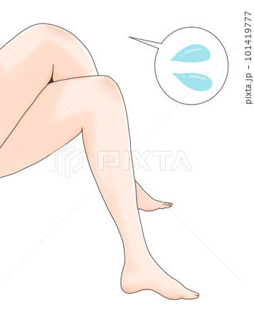 脚組む女性（汗） 101419777