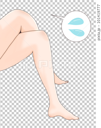 脚組む女性（汗） 101419777