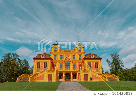 Favorite Castle Is The Oldest German Porcelain Castle Near The Village Of Förch Near Rastatt. Germany, Baden-Wuerttemberg. Favorite Palace At Ludwigsburg, Germany, 101420818