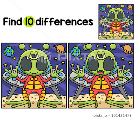 UFO Alien Space Find The Differences 101421473