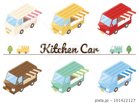 かわいいキッチンカー アイソメトリック かわいいキッチンカー アイソメトリック 101422127