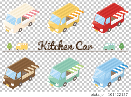 かわいいキッチンカー アイソメトリック かわいいキッチンカー アイソメトリック 101422127