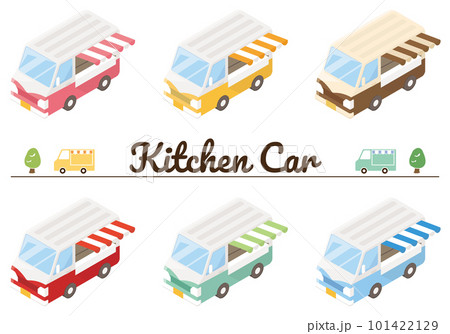 かわいいキッチンカー アイソメトリック かわいいキッチンカー アイソメトリック 101422129