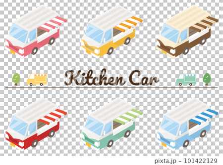 かわいいキッチンカー アイソメトリック かわいいキッチンカー アイソメトリック 101422129