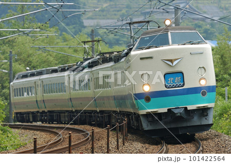 北陸本線　倶利伽羅ー津幡　JR東日本　485系　T12編成（新潟）　北越 101422564