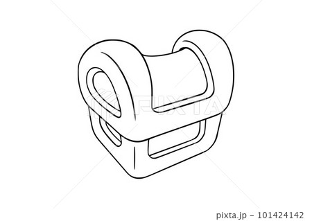 Closed treasure chest. Game wooden trunk or chest with pirate treasure. Vector illustration 101424142