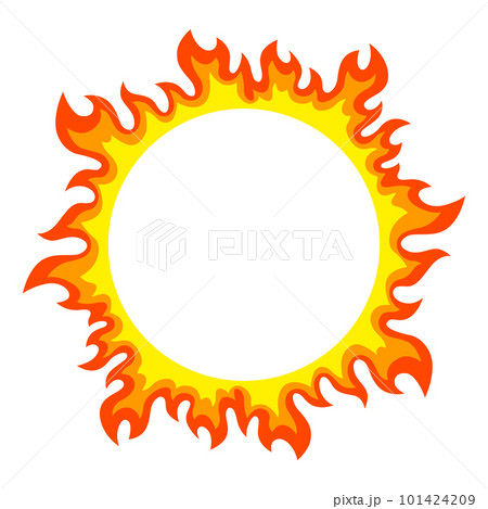 Frame of stylized fire. Decorative element for design. 101424209