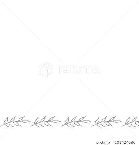 Template frame of spring flowers line art on a white background. Floral design for wedding invitation, banner, poster. 101424630