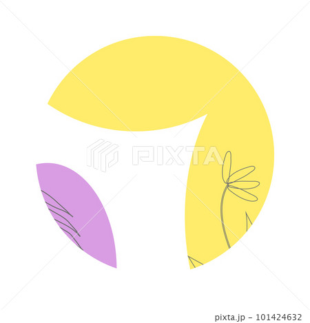 Abstract colored floral background in a circle. Template for flyer design, presentation. Circle. Vector. 101424632