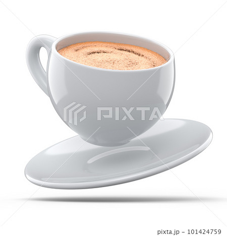 Ceramic coffee cup for cappuccino, americano, espresso, mocha, latte on white Ceramic coffee cup for cappuccino, americano, espresso, mocha, latte on white 101424759