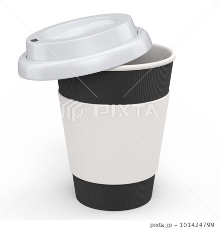 Paper coffee cup for cappuccino, americano, espresso, mocha, latte on white 101424799