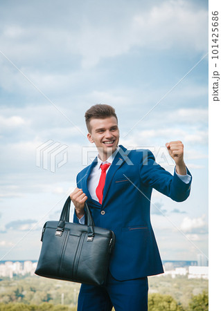 Cheerful businessman Cheerful businessman 101425686