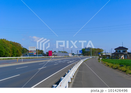 茨城県古河市新4号国道沿線の風景2023年4月 101426496