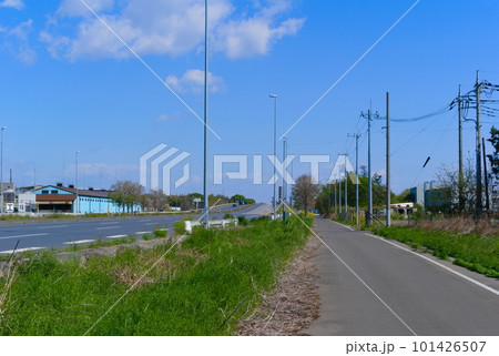 茨城県古河市新4号国道沿線の風景2023年4月 101426507
