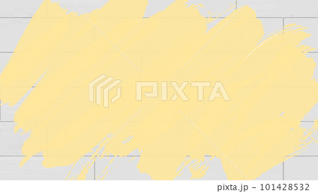 白いウッドボードに黄色のペンキが塗られたフレーム背景 101428532