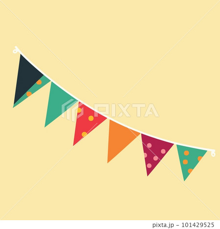 colorful hanging pennants decorations 101429525