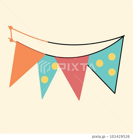 colorful hanging pennants decorations 101429526