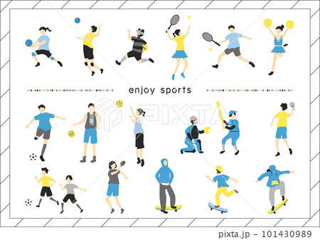 人物 様々なスポーツセット 人物 様々なスポーツセット 101430989