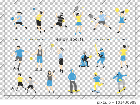 人物 様々なスポーツセット 人物 様々なスポーツセット 101430989
